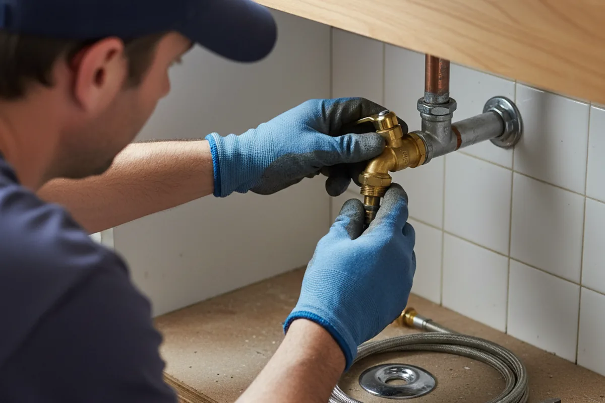 Shutoff valve and fitting work during Faucet and Fixture Repair in Bloomsbury